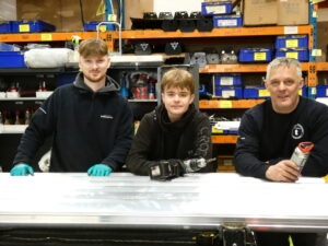 Apprentice Rob, with Fitting team