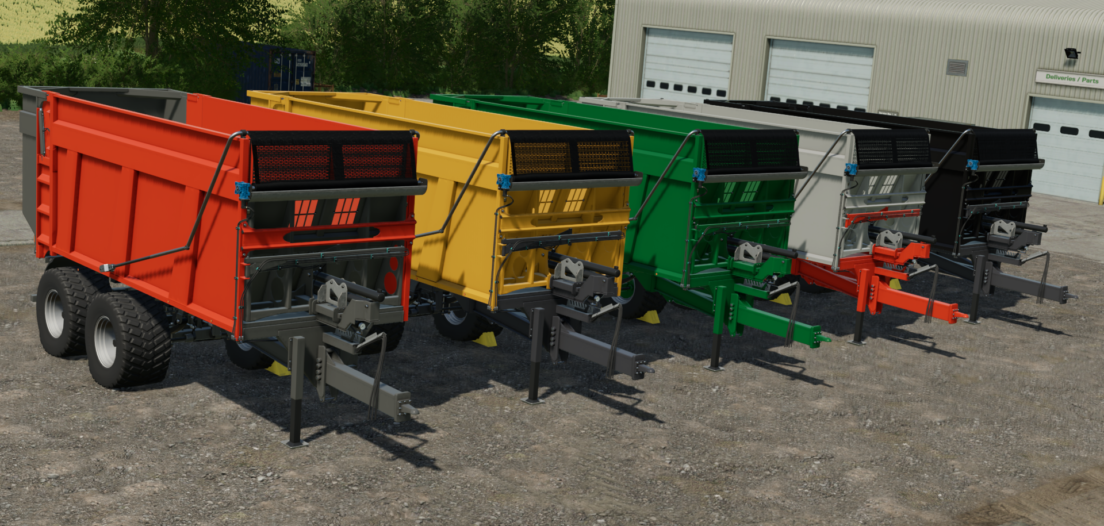 Farming Simulatior - line up of trailers