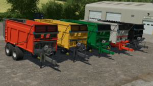Farming Simulatior - line up of trailers
